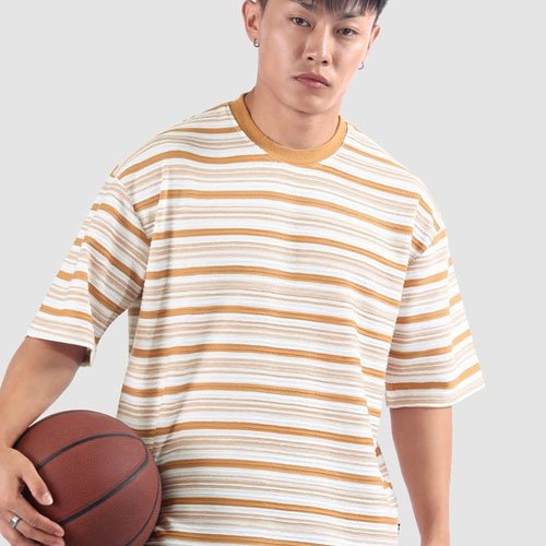 Stripe Textured T-Shirt