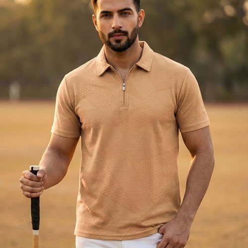 Orange Abstract Polo T-Shirt